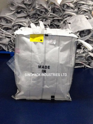 購入 白い伝導性の大きい袋、燃焼および爆発を防ぐFibcの大きい袋 online manufacture
