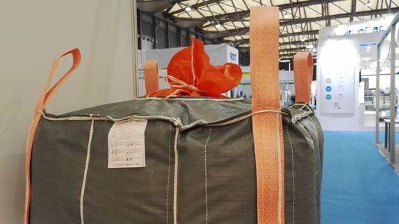 購入 交通機関の貯蔵の種のための灰色 PP の生地 1000KGS 4 のパネルの大きいジャンボ袋 online manufacture