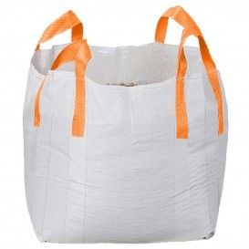 White UN Big Bag FIBC Bulk Bag with Anti-static Coating 1000kg Load Capacity and Cross Corner Loops for Heavy Duty Transport